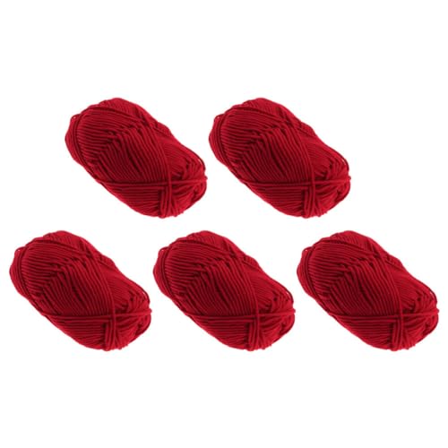 IWOWHERO 5 Walzen Baumwollschnur Strickgarn DIY Nähen String Haushaltsnähmaterialien von IWOWHERO
