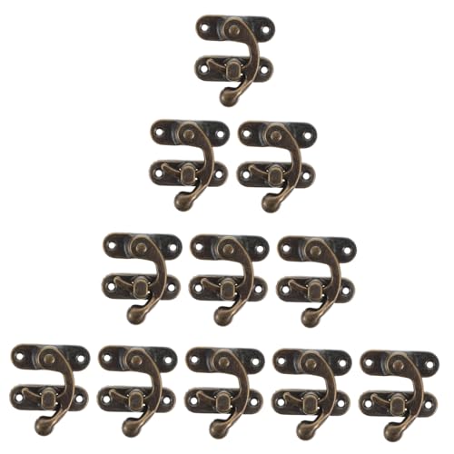 IWOWHERO 50 Paare Vintage Möbelbeschläge Antike Haspe Schloss Holzbox Riegel Retro Kistenverschluss Praktisch Stabil für Schränke Schatullen von IWOWHERO