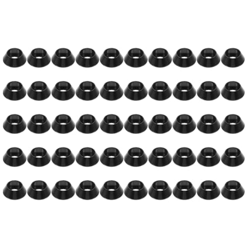 IWOWHERO 50 Stück Anodisierte Aluminiumlegierung Kegelbecher Unterlegscheiben Schrauben für Modellbau Langlebig Rutschfest Einfach zu Montieren Geeignet für Garten Wasseranschlüsse von IWOWHERO