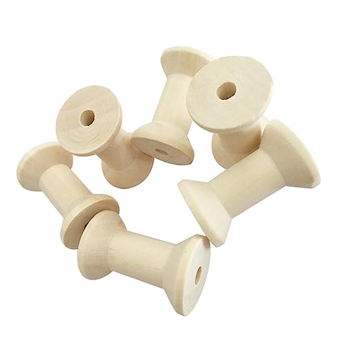 IWOWHERO Unfertige 5 cm Große Garnrollen Aus Holz 50-teiliges Set Rolle Für Garnhalter Für Nähprojekte von IWOWHERO