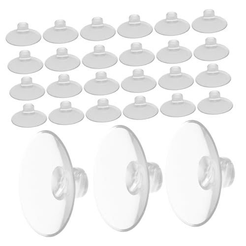 IWOWHERO 50 Stück Multifunktionale Saugnapf Haken Klar PVC Wasserresistent Kabelhalterung Perforiert für Bad Küche ohne Bohren Platzsparend Organisieren von IWOWHERO
