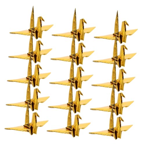 IWOWHERO 50 Stück Origami Girlande Gold Perlmutt Leicht Hängend Diy Papier Dekoration Für Hochzeiten Partys Wandkunst Foto Hintergründe von IWOWHERO