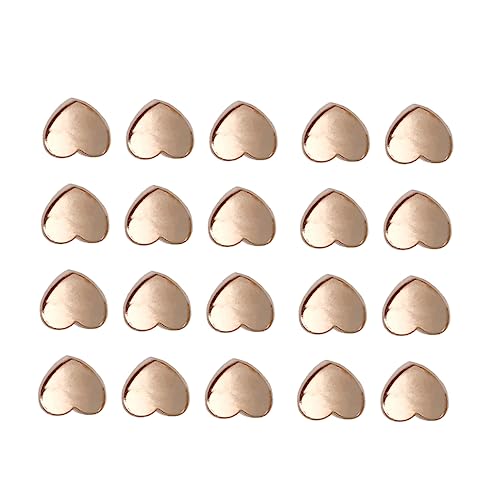 IWOWHERO 50Stücke Metallknöpfe Herzform Handgefertigte Nähknöpfe Hochwertigem Material Zubehör Für DIY Projekte Und Bekleidung Langlebig Und Rostfrei Perfektes von IWOWHERO