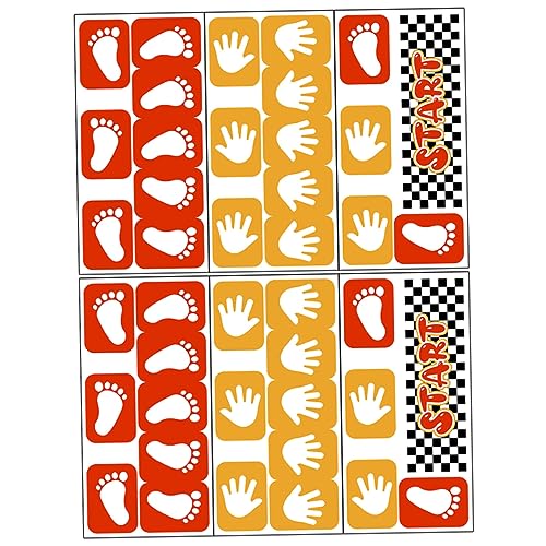 IWOWHERO 6 Blätter Hand Und Fußabdruck Aufkleber Für Kinder Pvc Bodenaufkleber Für Kindergarten Und Klassenzimmer Bunte Wand Und Boden Dekoration Wasserfest Und Rutschfest Für Glatte IWOWHERO 6 Blätter Hand Und Fußabdruck Aufkleber Für Kinder Pvc Bodenaufkleber Für Kindergarten Und Klassenzimmer Bunte Wand Und Boden Dekoration Wasserfest Und Rutschfest Für Glatte von IWOWHERO