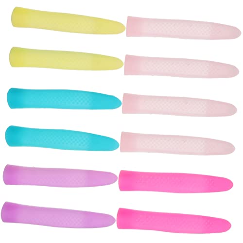 IWOWHERO 6 Paare Nagelhauttrimmer Schutzhüllen Griffhüllen für Maniküre Scheren Nagelhautschneider Abdeckungen Zuf Llige Farben von IWOWHERO