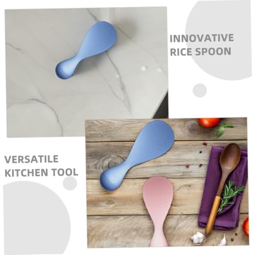 IWOWHERO 6 Stück Teiliges Set Antihaft Reislöffel Hitzebeständiger Kunststoff Reislöffel mit Stehfunktion Multifunktionales Küchenutensil für Reiskocher Servieren und von Reis von IWOWHERO