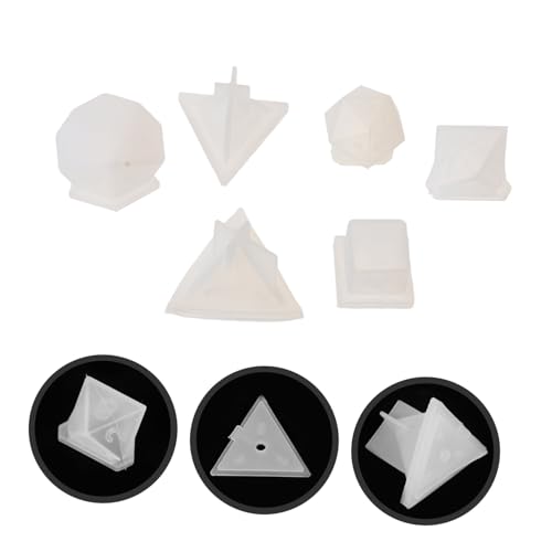 IWOWHERO 6 Stück Teiliges Silikonform Polyedrische Würfel Formen für DIY Epoxidharz Spielwürfel Gießen für Bastelprojekte und Individuelle Geschenkideen von IWOWHERO