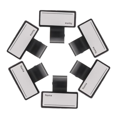 IWOWHERO 6 Stück Teiliges Tragbares Namensschild aus Abs Handliches Doppelseitiges Namensclip mit Offenem Verschluss Leicht und Kompakt für Einfache Befestigung und Transport IWOWHERO 6 Stück Teiliges Tragbares Namensschild aus Abs Handliches Doppelseitiges Namensclip mit Offenem Verschluss Leicht und Kompakt für Einfache Befestigung und Transport von IWOWHERO