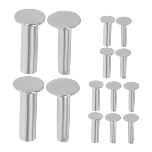 IWOWHERO 7 Paar Griffverschlüsse Aus Metall Griffnieten Messerherstellung Griffstifte Kochmessernieten Kochnieten Hochleistungsnieten Bestecknieten Edelstahlverschlüsse Silber von IWOWHERO