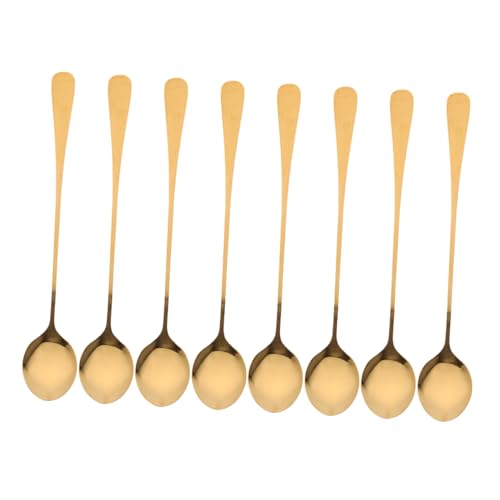 IWOWHERO 8 Stück Teiliges Edelstahl Teelöffel mit Langem Griff Goldfarben Vielseitige Rührlöffel für Kaffee Tee Desserts und Cocktails Leicht zu Reinigen für Küche und Festlichkeiten IWOWHERO 8 Stück Teiliges Edelstahl Teelöffel mit Langem Griff Goldfarben Vielseitige Rührlöffel für Kaffee Tee Desserts und Cocktails Leicht zu Reinigen für Küche und Festlichkeiten von IWOWHERO