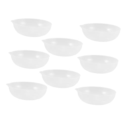 IWOWHERO 8 Stück Teiliges Food Scale Tray Transparent Kunststoff Waagschale mit Kapazitätsmarkierungen Robust Auslaufsicher Vielseitig für Kochen Backen und Präzises Abwiegen von IWOWHERO