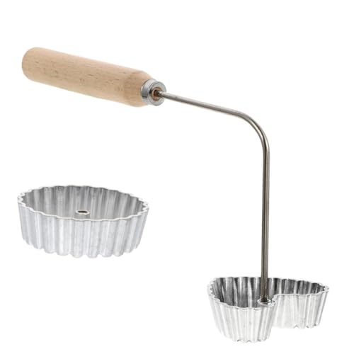 IWOWHERO Antihaft Rund Herzförmig mit Griff DIY Snackform für Haushalt Langlebig Bpa frei Glatte Kanten Gesundes Küchenzubehör für Fritteuse Backofen von IWOWHERO