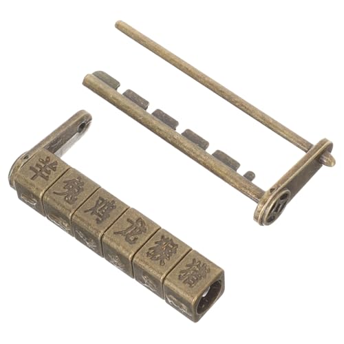 IWOWHERO Antikes Retro Zahlenschloss aus Zinklegierung mit Chinesischem Gravur Robustes Vintage Vorhängeschloss für Koffer Schmuckkästen Schränke und Möbel IWOWHERO Antikes Retro Zahlenschloss aus Zinklegierung mit Chinesischem Gravur Robustes Vintage Vorhängeschloss für Koffer Schmuckkästen Schränke und Möbel von IWOWHERO