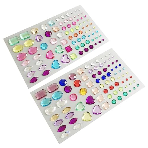 IWOWHERO Selbstklebende Strass-aufkleber Für Handyhüllen Dekoration Scrapbooking Basteln 2 Bögen in Verschiedenen Formen Und Größen IWOWHERO Selbstklebende Strass-aufkleber Für Handyhüllen Dekoration Scrapbooking Basteln 2 Bögen in Verschiedenen Formen Und Größen von IWOWHERO