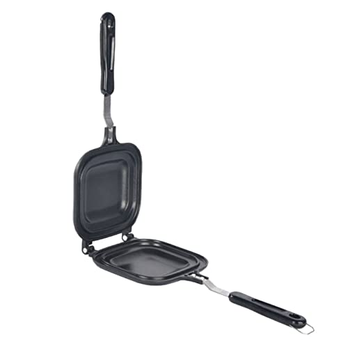 IWOWHERO Doppelseitige Antihaft Sandwichpfanne zum Backen von Brot und Eiern Vielseitige Grillpfanne für Burger Fisch Camping Geeignet Einfache Handhabung und Sichere Verriegelung von IWOWHERO