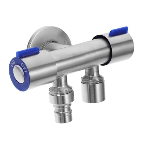 IWOWHERO Dual Control Eckventil Wasserhahnadapter für Waschmaschine Zuverlässige Abdichtung Einfache Installation Langlebiger Schlauchverteiler Gebürstetem von IWOWHERO