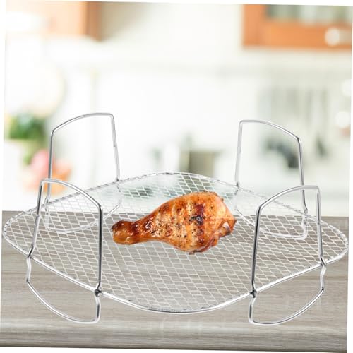 IWOWHERO Edelstahl Air Fryer Rack Hitzebeständig Multifunktional für Grillen Backen Dämpfen Geeignet Camping und Küche Stapelbares Heißluftfritteusen Zubehör Robust und Leicht zu Reinigen IWOWHERO Edelstahl Air Fryer Rack Hitzebeständig Multifunktional für Grillen Backen Dämpfen Geeignet Camping und Küche Stapelbares Heißluftfritteusen Zubehör Robust und Leicht zu Reinigen von IWOWHERO