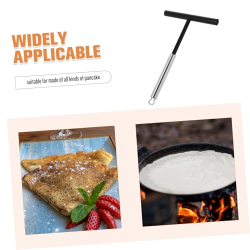 IWOWHERO Edelstahl Crepe Spreader mit Langem Griff Leichtes Platzsparendes Pancake Cooking Tool für Crêpe und Pfannkuchen Vielseitig zum Backen und Kochen für Zuhause und von IWOWHERO