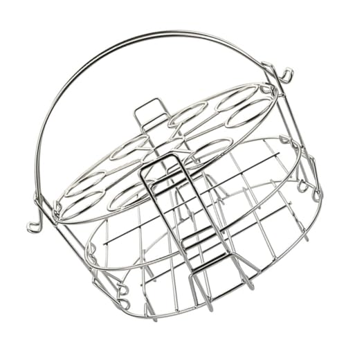 IWOWHERO Edelstahl Eier Dampfgarergestell Dreistufig Stapelbares Metallgitter Rostfrei Spülmaschinenfest Multifunktionales Küchengerät für Dampfendes Kochen zu Hause von IWOWHERO