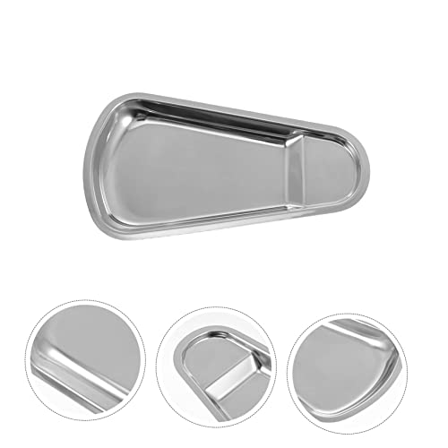 IWOWHERO Edelstahl Servierplatte Spiegelpoliert Robust Multifunktional Küchenablage Löffelhalter für Haushalt und Buffet von IWOWHERO