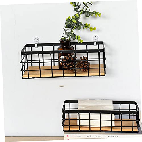 IWOWHERO Eisenkorb mit Holzbrett Dekorativer Aufbewahrungskorb für Schreibtisch Vielseitiger Einsatz Bad Küche Schlafzimmer Schwarz Kleine IWOWHERO Eisenkorb mit Holzbrett Dekorativer Aufbewahrungskorb für Schreibtisch Vielseitiger Einsatz Bad Küche Schlafzimmer Schwarz Kleine von IWOWHERO