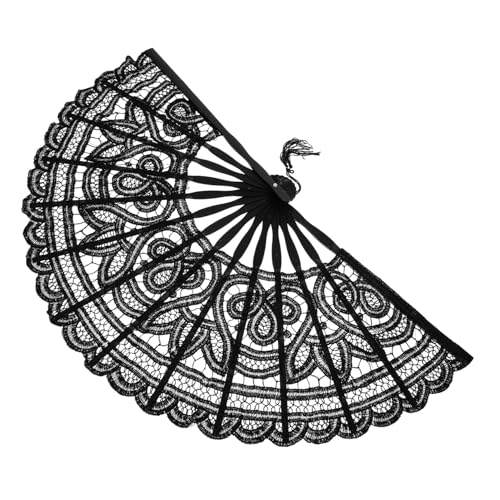 IWOWHERO Eleganter Spitzenfächer Handfächer aus Bambus Faltbar Langlebig und Leicht als Braut Tanzrequisite und Edle Hochzeitsdekoration für Damen und Besondere Anlässe IWOWHERO Eleganter Spitzenfächer Handfächer aus Bambus Faltbar Langlebig und Leicht als Braut Tanzrequisite und Edle Hochzeitsdekoration für Damen und Besondere Anlässe von IWOWHERO