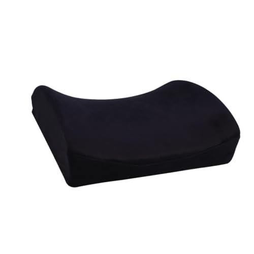 IWOWHERO Ergonomisches Dickes Lendenstützkissen aus Hochwertigem Memory Schaum Rückenkissen zur Haltungskorrektur und Wirbelsäulenschutz Vielseitig für Büro Auto und Zuhause Schwarz von IWOWHERO