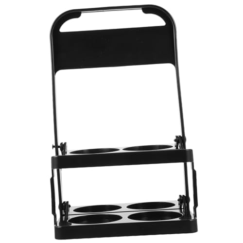 IWOWHERO Faltbarer Bierflaschenkorb Praktischer Tragbarer Getränketräger für Picknick BBQ und Zuhause für Flaschen und Dosen Schwarz von IWOWHERO