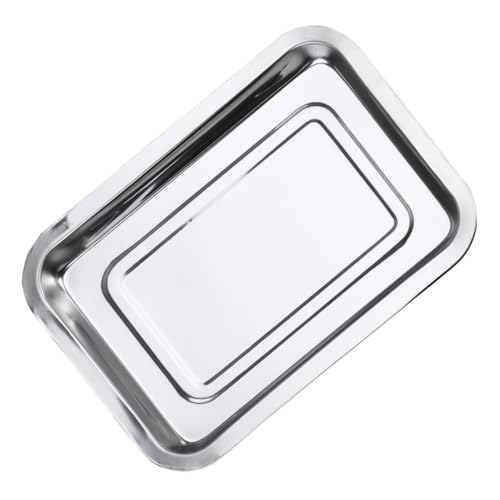 IWOWHERO Geschirr Edelstahl Pfanne Wiederverwendbar Teller Tablett Waschmaschine Trocknen Stahl Xxcm Grill von IWOWHERO