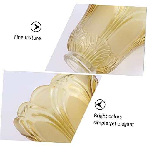 IWOWHERO Glas Lampenschirm Ersatzglas Goldfarben Transparent Tischlampe Lampenabdeckung Wohn Schlafzimmer Geeignet Langlebig Leicht zu Montieren Stimmungsvolle Beleuchtung von IWOWHERO