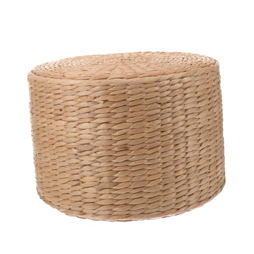 IWOWHERO Grasgeflecht Sitzhocker Klein Sicher Handgefertigt Schuhwechsel Hocker für Garten Multifunktional Langlebig von IWOWHERO