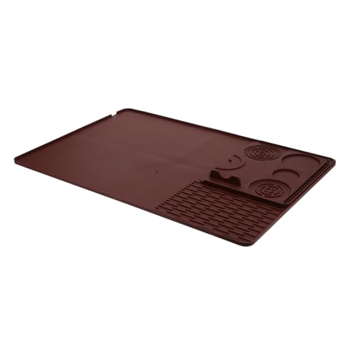 IWOWHERO Große Silikon Kaffeestation Matte mit Hitzebeständigem Schutz Abnehmbarem Trocknungs und Tamper Pad Rutschfest für Espressomaschine und Geschirrständer von IWOWHERO