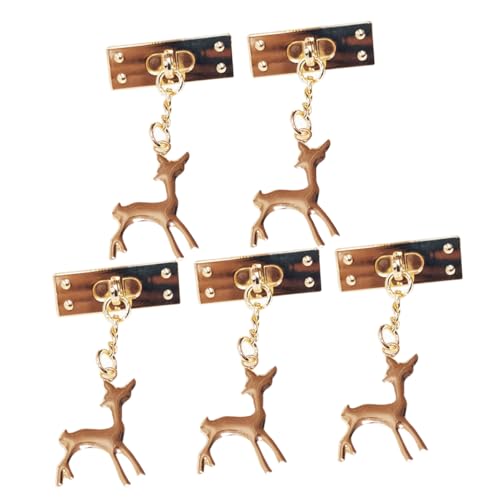 IWOWHERO Handtaschen Metall Zubehör 5 Stück Drehverschluss Geldbörsen Schloss Von Dekorative Rehkitz Form von IWOWHERO