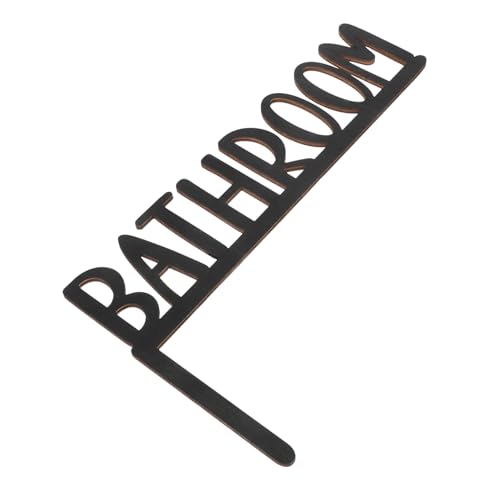 IWOWHERO Holz badezimmer Türschild Letter Craft Langlebige Holzdekoration mit Künstlerischem Buchstaben design Vielseitig Einsetzbar für Rustikale und Moderne Badezimmer Dekorativer von IWOWHERO