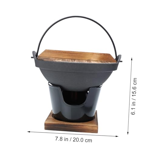 IWOWHERO Japanischer Sukiyaki Hot Pot Gusseisen Energiesparender Camping Kochtopf Langlebig Antihaftbeschichtet Natürlich Schadstofffrei von IWOWHERO