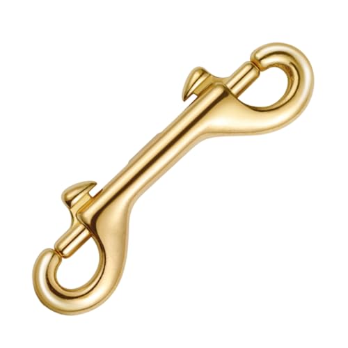 IWOWHERO Karabinerhaken Messing für Heimwerkerprojekte Doppelseitige Hundeleine mit Robusten Metallclips Langlebiger Bolzenverschluss für Zelte und Anwendungen IWOWHERO Karabinerhaken Messing für Heimwerkerprojekte Doppelseitige Hundeleine mit Robusten Metallclips Langlebiger Bolzenverschluss für Zelte und Anwendungen von IWOWHERO