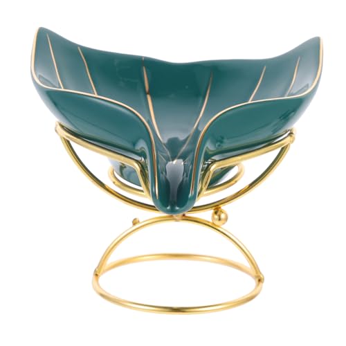 IWOWHERO Keramik Seifenhalter mit Meerjungfrau Design Abflussfähiger Seifenablage für Badezimmer und Küche Dekoratives Schnelltrocknendes Seifenregal in Grün Robust und Praktisch für von IWOWHERO