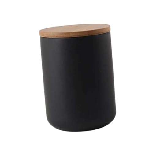 IWOWHERO Keramik Vorratsdose mit Luftdichtem Deckel Mittlere Schwarze Frischhaltedose für Getreide und Trockene Lebensmittel Langlebig Gesund Transparenter Sichtbereich für IWOWHERO Keramik Vorratsdose mit Luftdichtem Deckel Mittlere Schwarze Frischhaltedose für Getreide und Trockene Lebensmittel Langlebig Gesund Transparenter Sichtbereich für von IWOWHERO