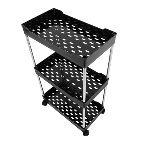 IWOWHERO Mehrschichtiger Rollwagen mit Etagen Mobiler Ordnungshelfer für Küche und Bad Platzsparender Organizer mit Vielseitiger Küchen und Badezimmerwagen für Kleine Räume von IWOWHERO