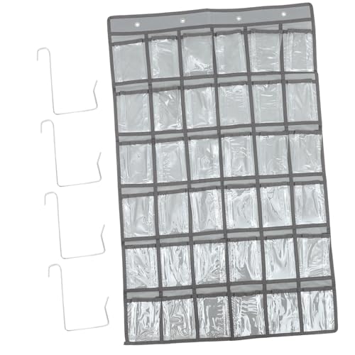 IWOWHERO Mehrzweck Wand Organizer Fächer aus Robustem Vliesstoff mit Metallringen zum Aufhängen Transparenter Schmuck Handyhalter für Klassenzimmer Büro Tür oder Schrank und Leicht zu von IWOWHERO