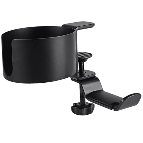 IWOWHERO Multifunktionaler Schreibtisch-kopfhörerhalter aus Aluminium mit Verstellbarem Rotierendem Getränkehalter und Rutschfestem Becherfach für Gaming-headsets und Büroarbeitsplätze IWOWHERO Multifunktionaler Schreibtisch-kopfhörerhalter aus Aluminium mit Verstellbarem Rotierendem Getränkehalter und Rutschfestem Becherfach für Gaming-headsets und Büroarbeitsplätze von IWOWHERO