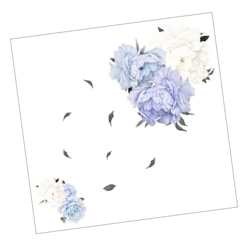 IWOWHERO Peony Flower Wandsticker für Kinderzimmer Selbstklebend Ablösbar Bunte Wanddeko aus Hochwertigem PVC ohne Rückstände für Wohnzimmer und Schlafzimmer von IWOWHERO
