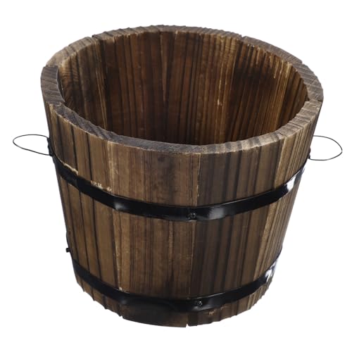 IWOWHERO Pflanzgefäß Aus Holz Im Retro-Stil Flache Öffnung Für Zuhause Und Büro Blumentopf Durchlässiger Boden 15 X 12 X 13 cm IWOWHERO Pflanzgefäß Aus Holz Im Retro-Stil Flache Öffnung Für Zuhause Und Büro Blumentopf Durchlässiger Boden 15 X 12 X 13 cm von IWOWHERO