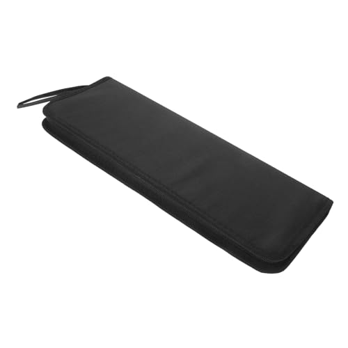 IWOWHERO Pinselhalter Schwarz Mit Fächern Canvas-Aufbewahrungstasche Zum Aufrollen Für Künstlerpinsel Aquarell Und Ölpinsel Werkzeuge Und Stifte von IWOWHERO