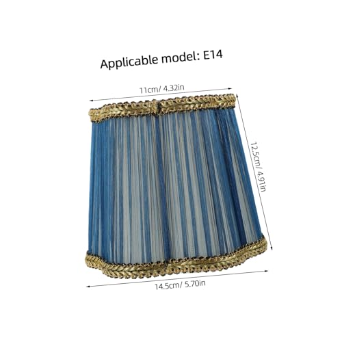 IWOWHERO Plissee lampenschirm für Tischlampe Dunkelblau Leichter Stoff Einfache Montage Langlebiges Material Dekorative Lampenabdeckung für Wohnraum Schlafzimmer Hotel Stilvoll und von IWOWHERO