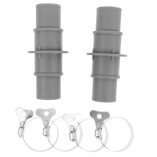 IWOWHERO Poolschlauch-Adapter mit Klemmen für Vakuumschläuche Universeller Anschluss für Schwimmbad-Staubsauger und Filterpumpen Einfache Befestigung Stabile Verbindung Graues von IWOWHERO