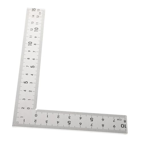 IWOWHERO Robustes L-förmiges Lineal Aus Edelstahl 10 X 15 Cm Messwerkzeug Für Die Holzbearbeitung Multifunktionales Konstruktionslineal von IWOWHERO