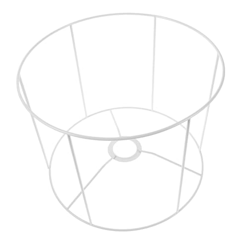 IWOWHERO Runder Eisen Lampenschirm Gestell mit Fassung Stabiles Lampenschirmgestell für DIY Beleuchtung Vielseitig für Tisch Hängelampen Einfache Montage Robustes Draht-design von IWOWHERO