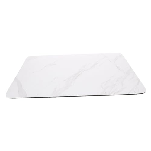 IWOWHERO Saugfähige Abtropfmatte mit Marmoroptik Langlebige Tisch und Geschirr Ablagematte Wasserabsorbierend Schnell Trocknend Rutschfest für Küche Bad und Essbereich von IWOWHERO