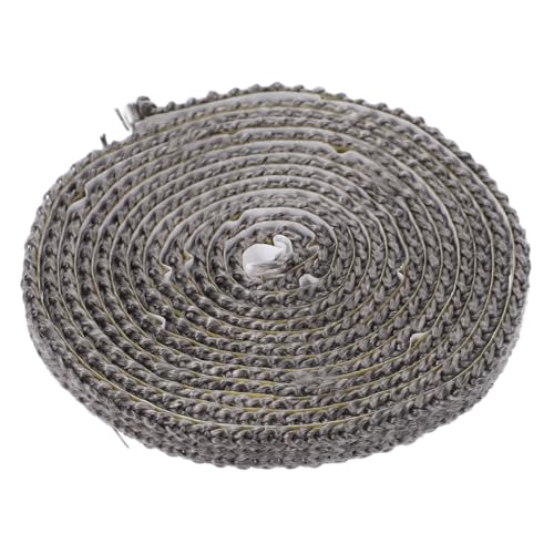 IWOWHERO Selbstklebendes Ofendichtungsband aus Hitzebeständigem Fiberglas Flaches Kaminofen dichtungsband für Holzofen Verbessert Heizleistung Einfache Montage für Gas Elektrostove von IWOWHERO